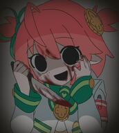 artist:kuriimu blood character:fuyo_cloverfield knife // 2782x3100 // 478KB