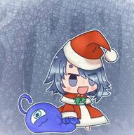 artist:ettepiffle character:lucky_charm character:mitty christmas padoru // 994x999 // 254KB
