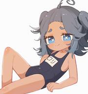 artist:kuriimu character:mitty sukumizu swimsuit // 1694x1803 // 197KB