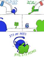 artist:herbie_cucumber character:lucky_charm character:lucky_charm_(clover) fighting meme_art // 2000x2574 // 708KB