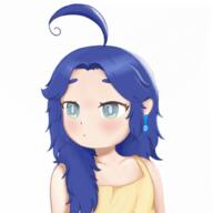 ahoge artist:samrye character:mitty earring hag long_hair portrait // 2000x2000 // 5.0MB